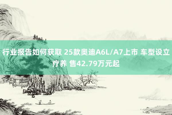 行业报告如何获取 25款奥迪A6L/A7上市 车型设立疗养 售42.79万元起