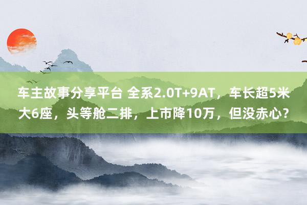 车主故事分享平台 全系2.0T+9AT，车长超5米大6座，头等舱二排，上市降10万，但没赤心？