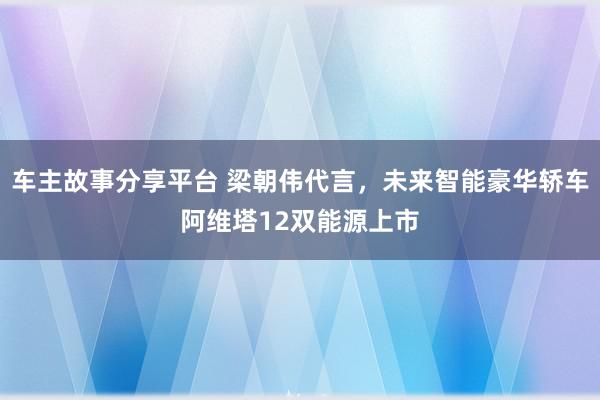 车主故事分享平台 梁朝伟代言，未来智能豪华轿车阿维塔12双能源上市