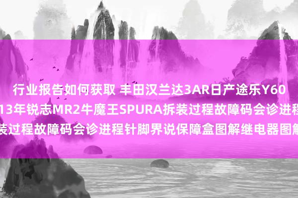 行业报告如何获取 丰田汉兰达3AR日产途乐Y60维修手册电路图府上2013年锐志MR2牛魔王SPURA拆装过程故障码会诊进程针脚界说保障盒图解继电器图解线束走