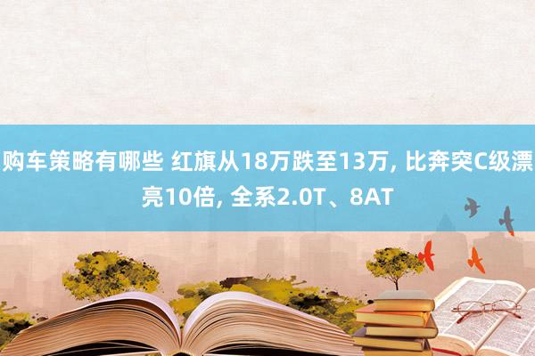 购车策略有哪些 红旗从18万跌至13万, 比奔突C级漂亮10倍, 全系2.0T、8AT